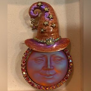 Kirks Folly Seaview Moon Face Pendant/Brooch